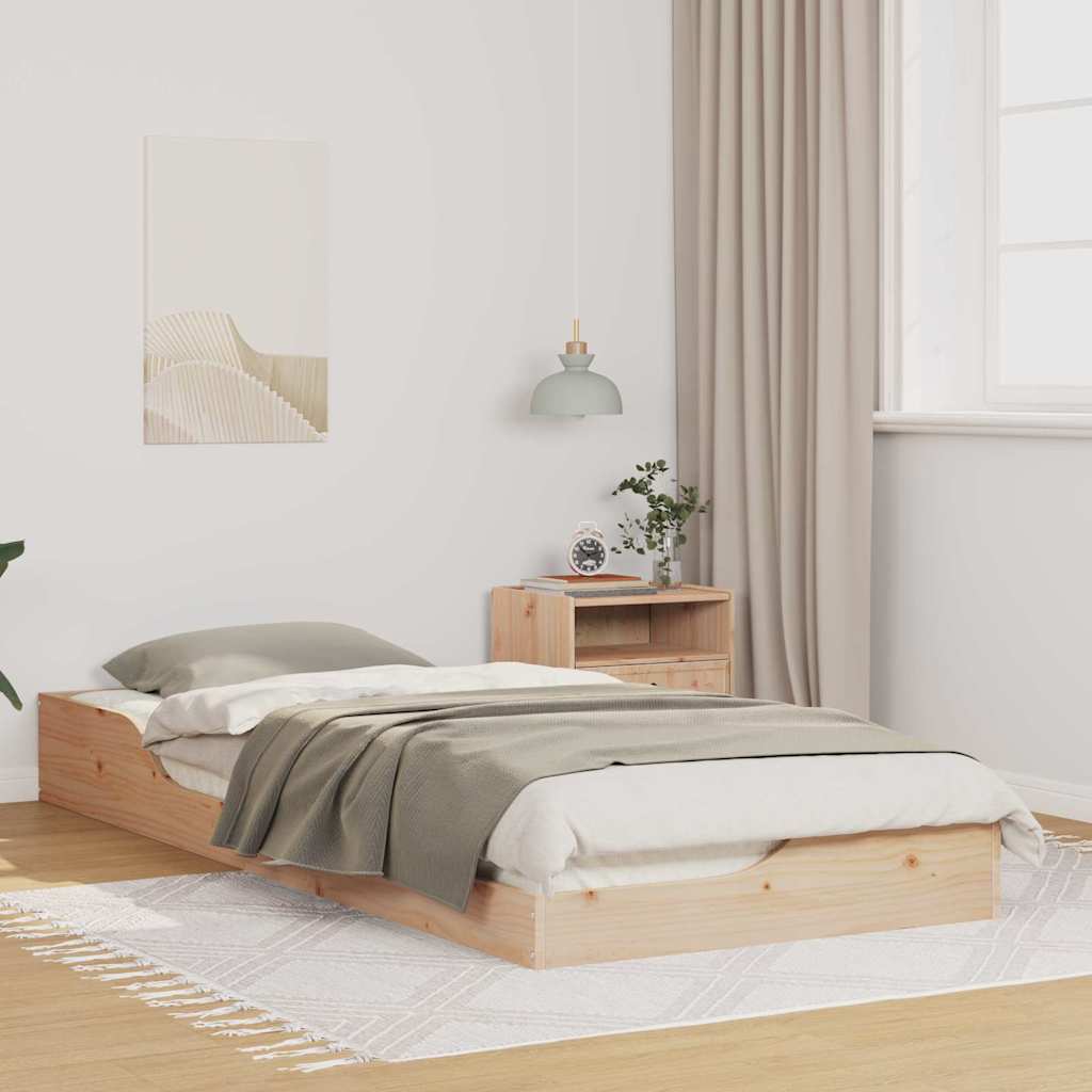 Sängram Brun 100 x 220 cm Massiv furu