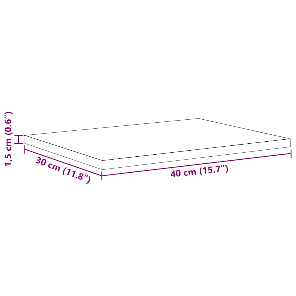 Bokhylla Bräda 4 pcs Svart 40 x 30 x 1.5 cm Konstruerat trä