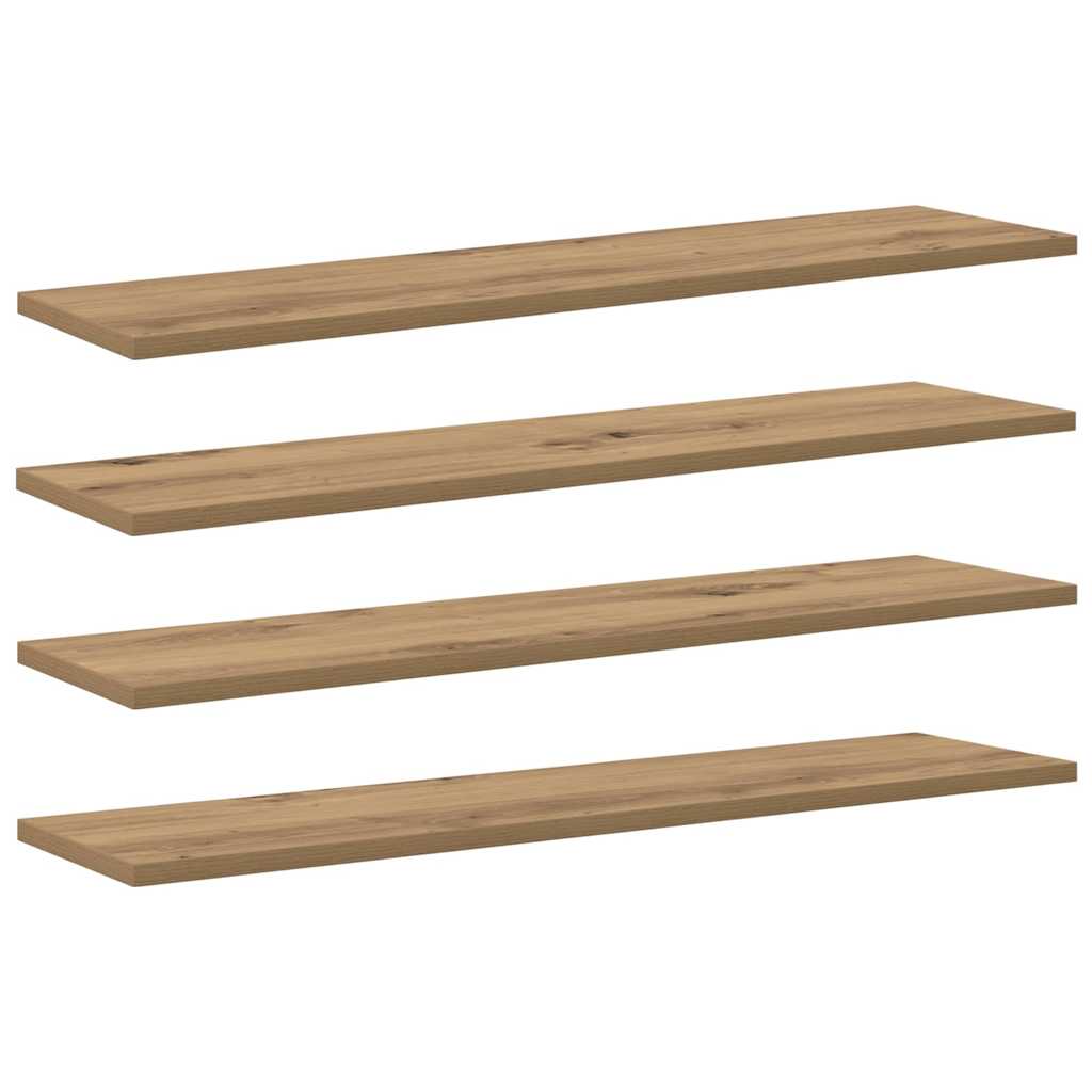 Bokhylla Bräda 4 pcs Brun 80 x 20 x 1.5 cm Konstruerat trä