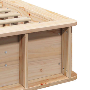 Sängram Brun 90 x 200 cm Massiv furu