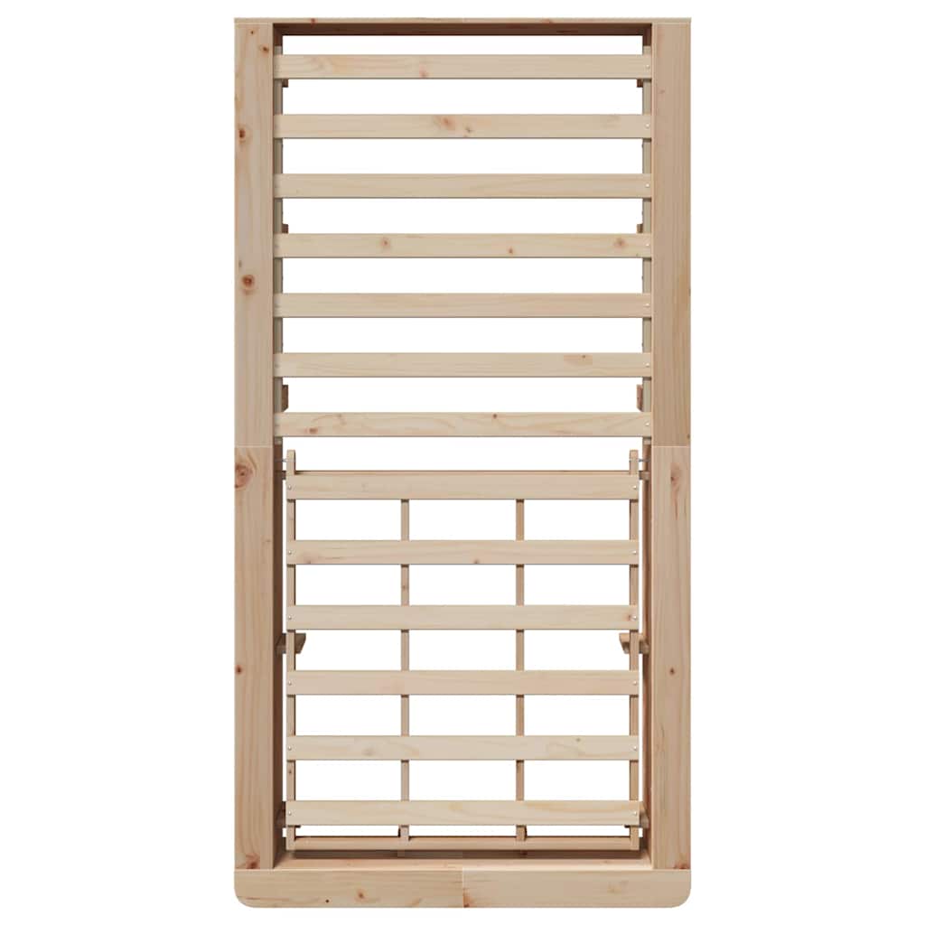 Sängram Brun 90 x 200 cm Massiv furu