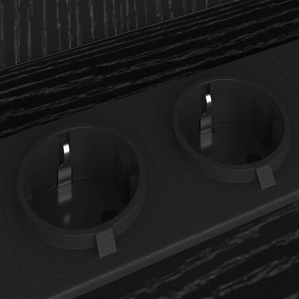 Nattduksbord med hylla Svart Ek 40 x 40 x 61 cm Konstruerat trä