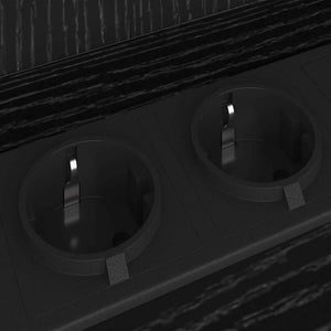 Nattduksbord med hylla Svart Ek 40 x 40 x 61 cm Konstruerat trä