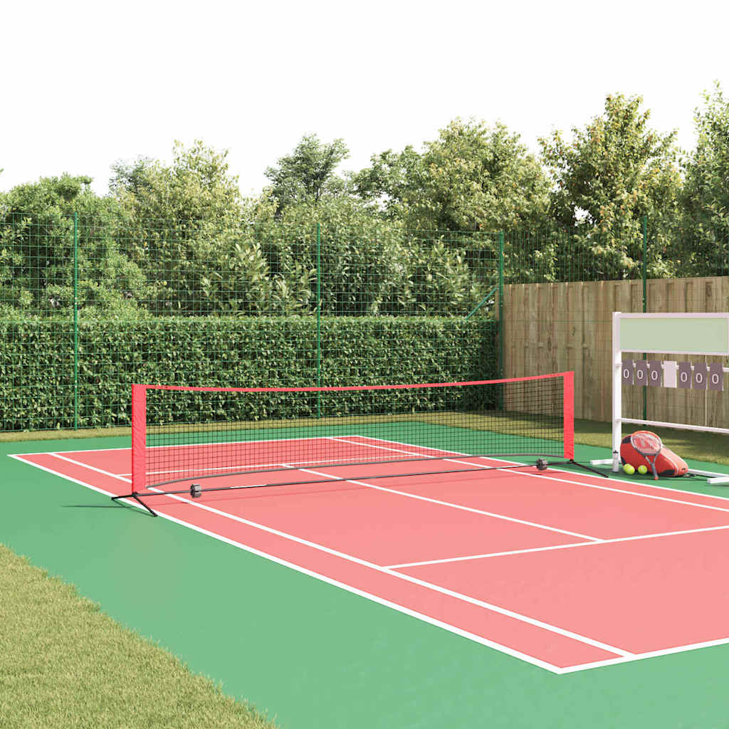 Tennis Nät Svart och Röd 396 x 92 x 87 cm Polyester
