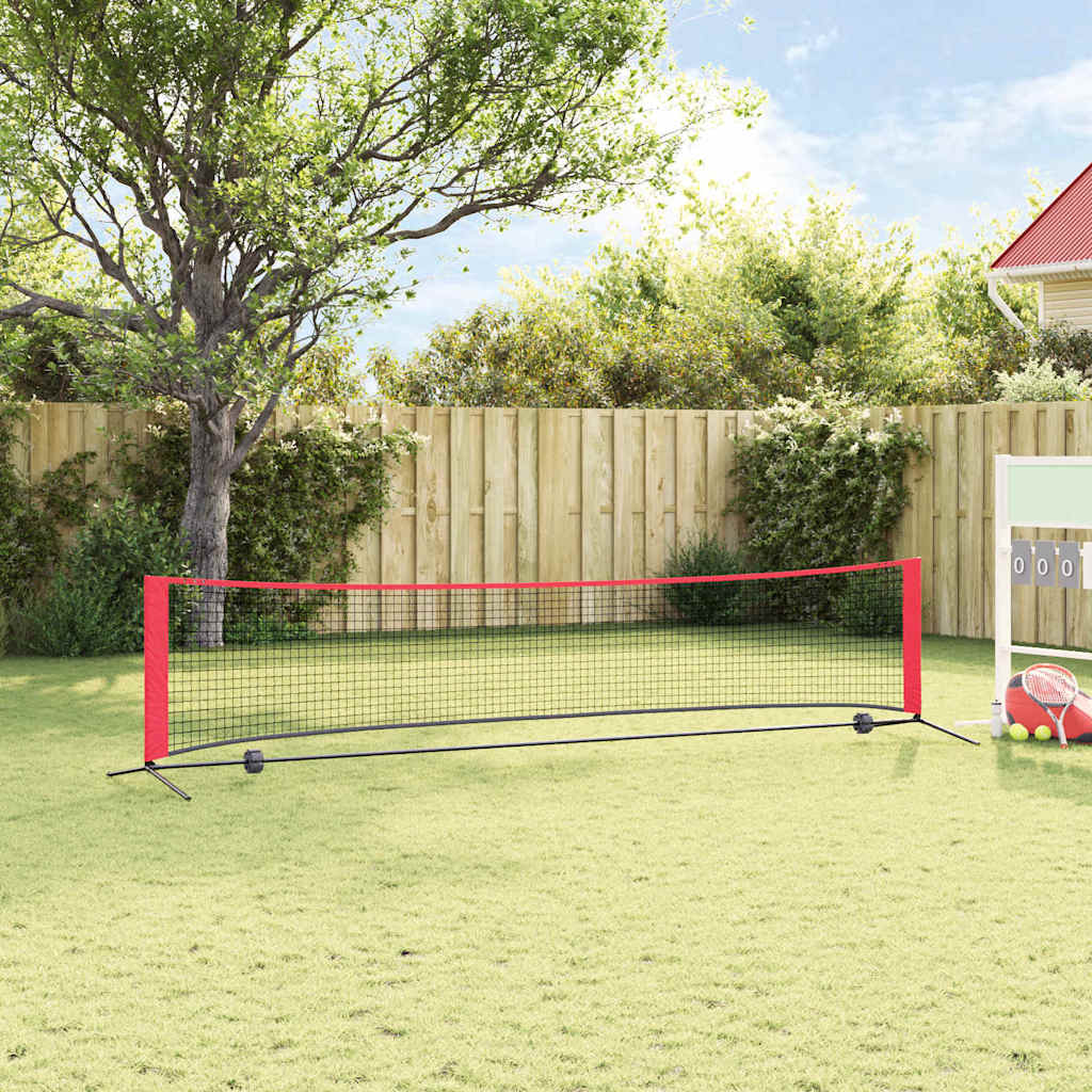 Tennis Nät Svart och röd 396 x 92 x 87 cm Polyester