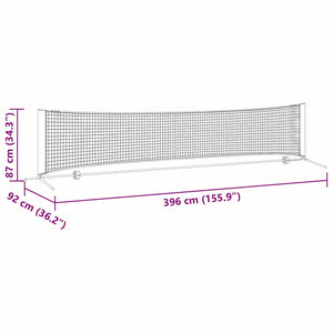 Tennis Nät Svart och röd 396 x 92 x 87 cm Polyester
