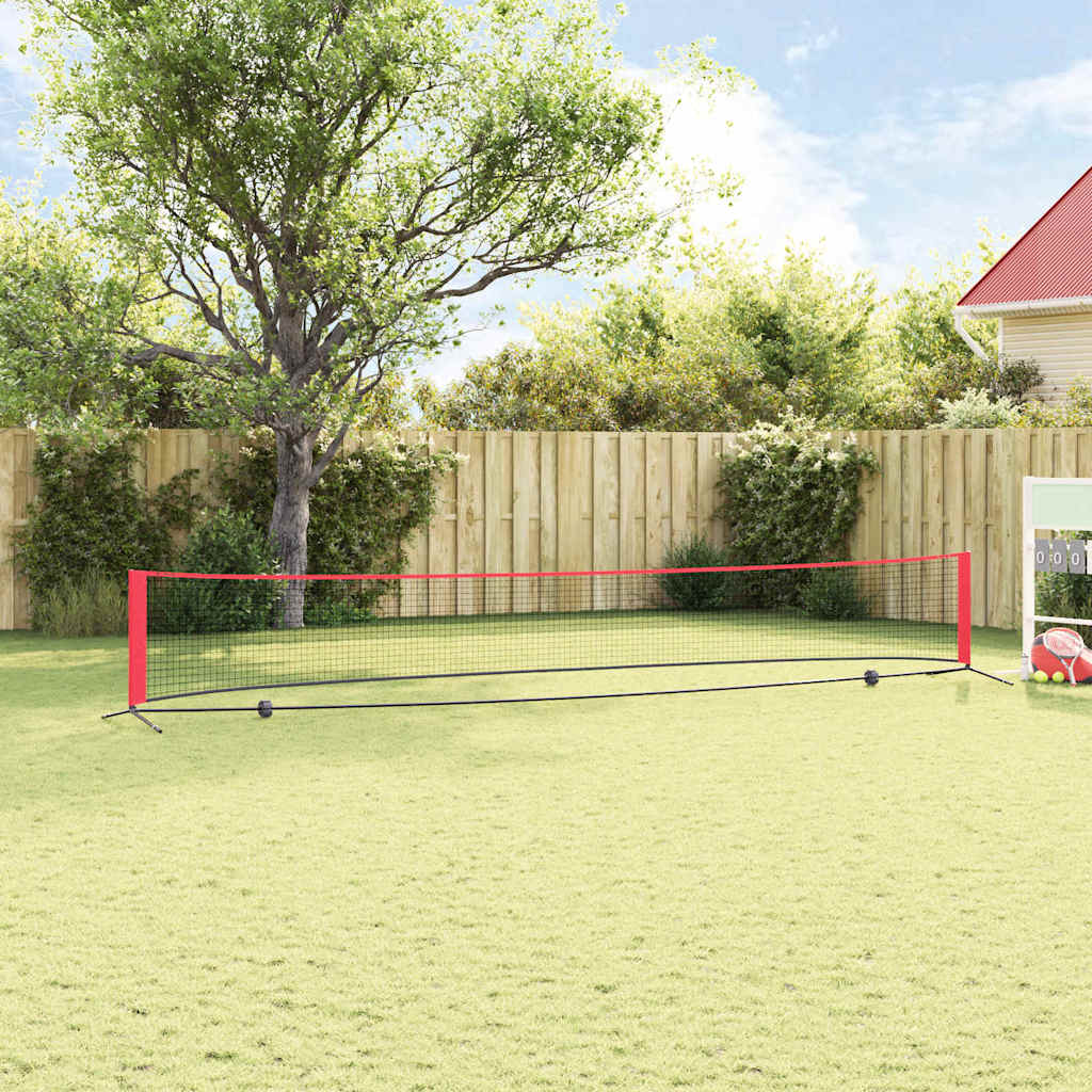Tennis Nät Svart och röd 595 x 90.5 x 87 cm Polyester