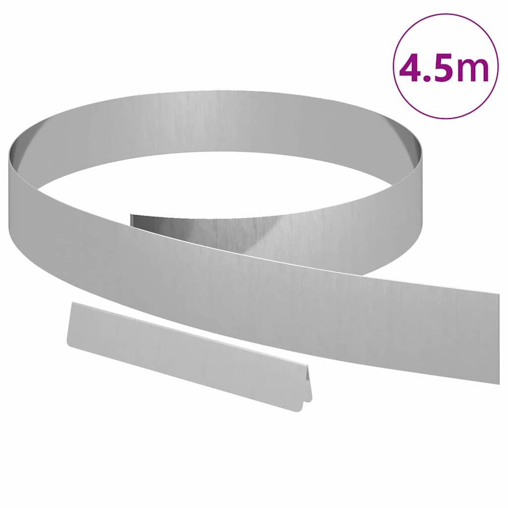 Kant för gräsmatta Silver 450 x 0.05 x 15 cm Galvaniserat Stål