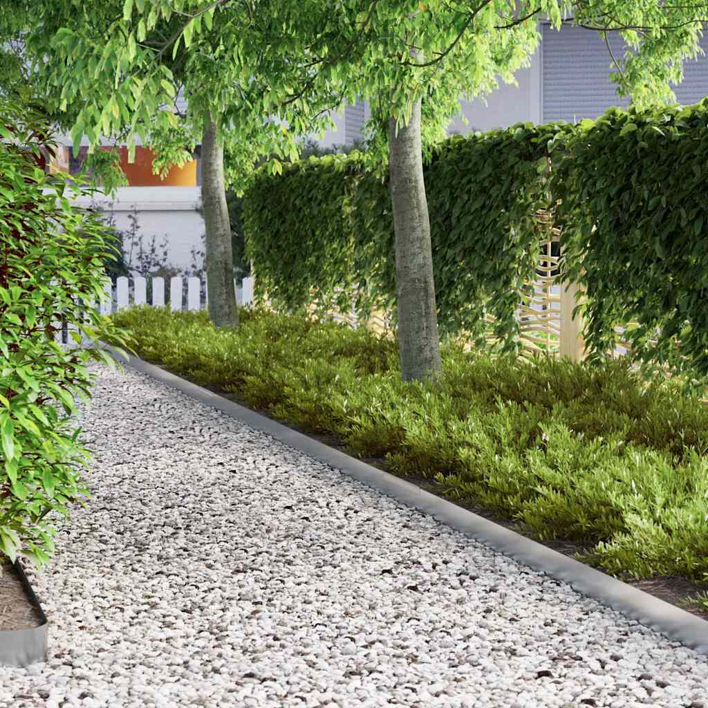 Kant för gräsmatta 4 pcs Silver 450 x 0.05 x 15 cm