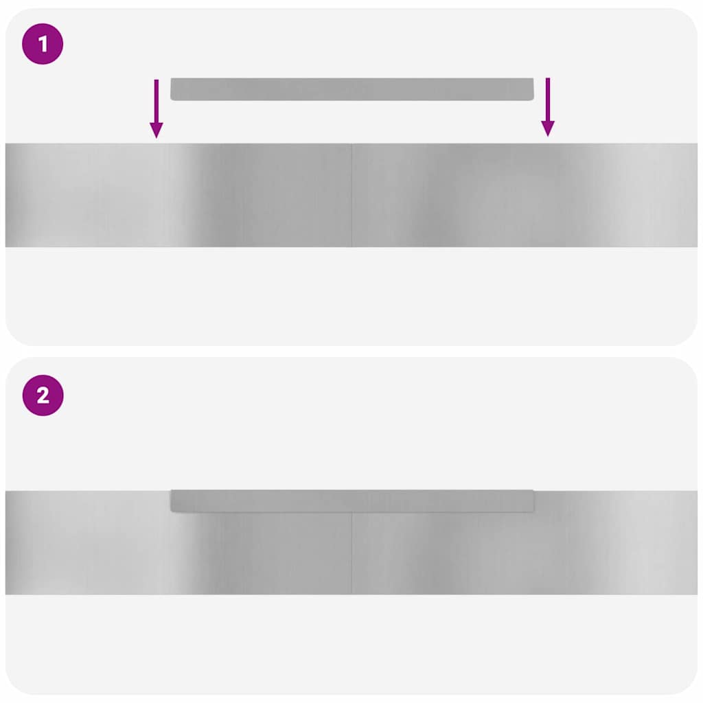 Kant för gräsmatta 4 pcs Silver 450 x 0.05 x 15 cm