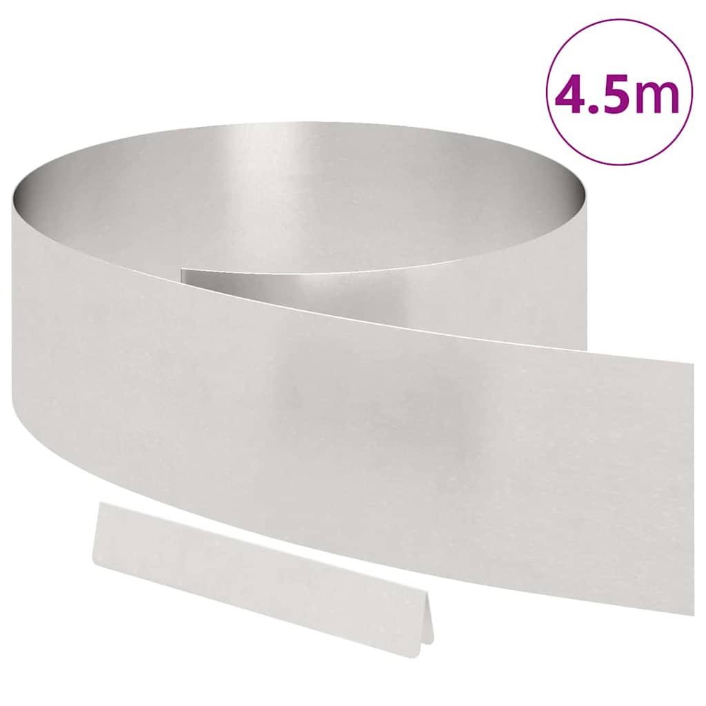 Kant för gräsmatta Silver 450 x 0.05 x 15 cm Rostfritt stål