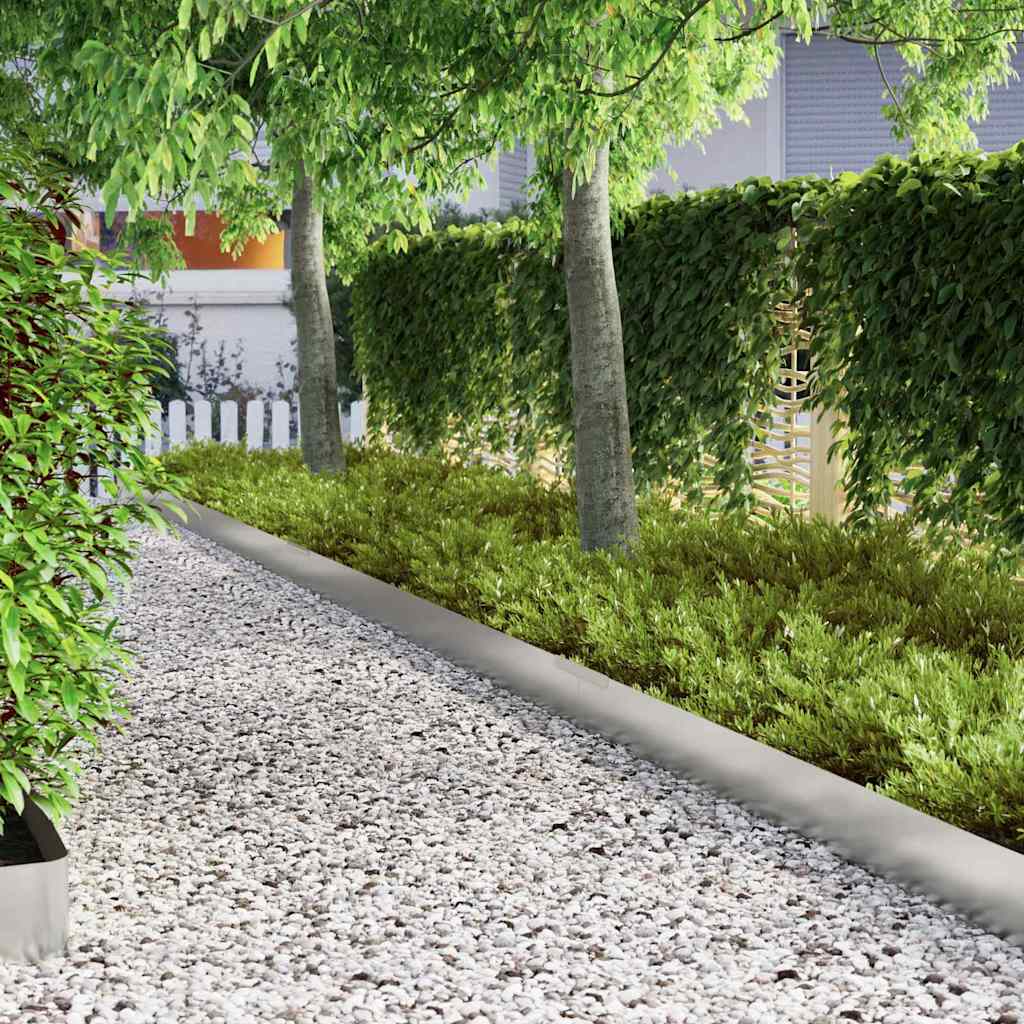 Kant för gräsmatta Silver 450 x 0.05 x 15 cm Galvaniserat Stål