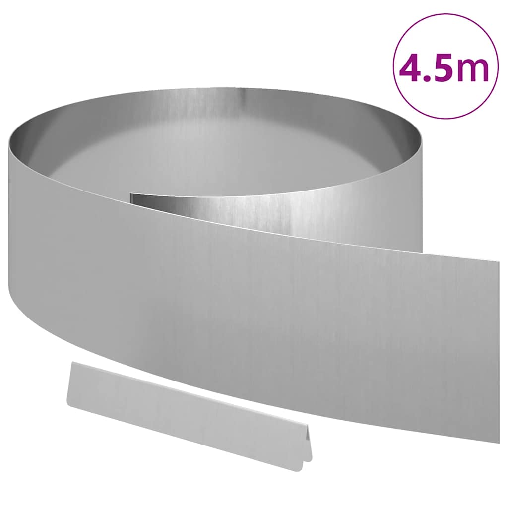 Kant för gräsmatta Silver 450 x 0.05 x 15 cm Galvaniserat Stål