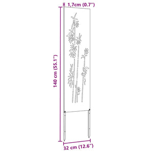 Trädgårds integritetsskärm Silver 32 x 140 cm Rostfritt stål
