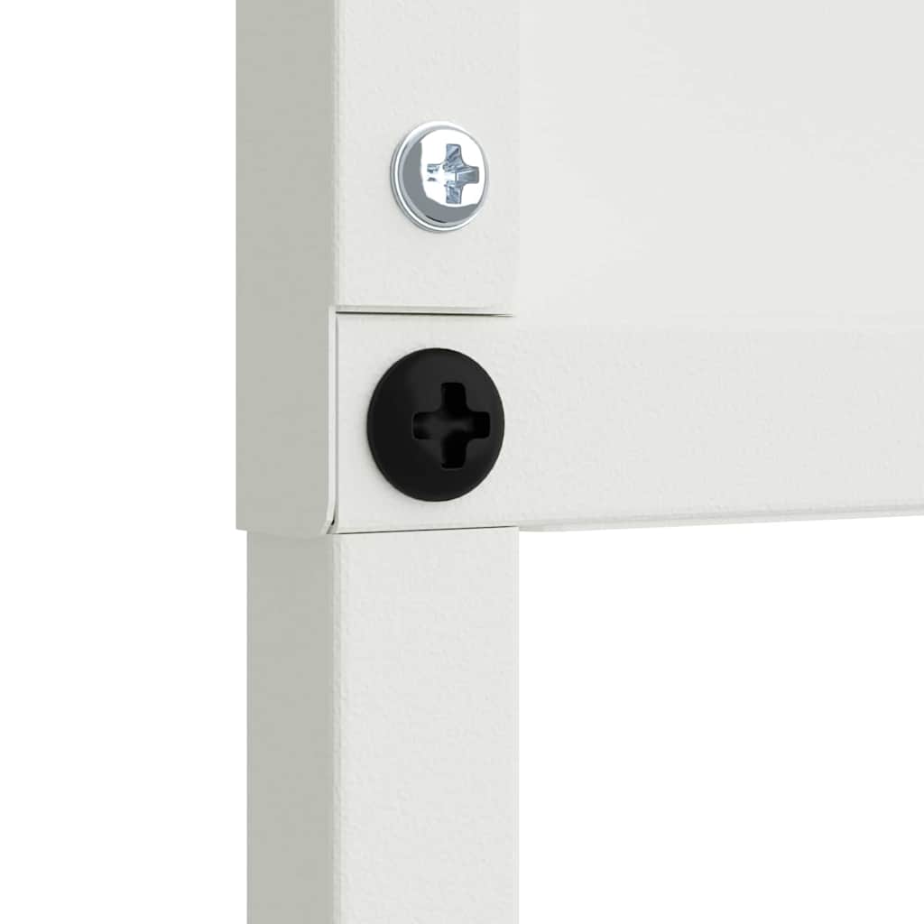 Trädgårds integritetsskärm Vit 50 x 140 cm Kallvalsat stål