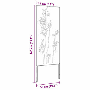 Trädgårds integritetsskärm Vit 50 x 140 cm Kallvalsat stål