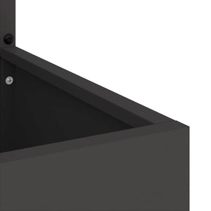 Trädgårds integritetsskärm Svart 32 x 140 cm Kallvalsat stål