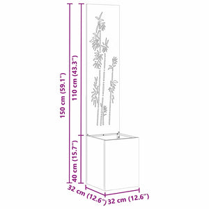 Trädgårds integritetsskärm Silver 32 x 140 cm Galvaniserat stål