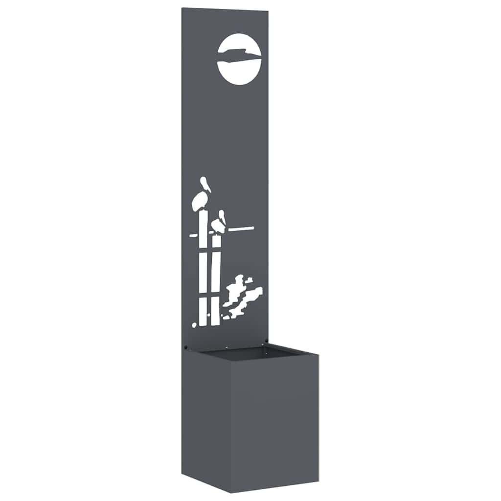 Trädgårds integritetsskärm Antracit 32 x 140 cm Kallvalsat stål