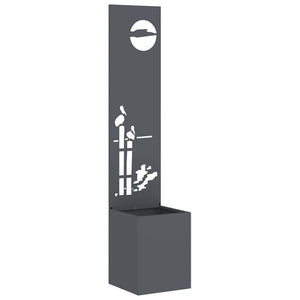 Trädgårds integritetsskärm Antracit 32 x 140 cm Kallvalsat stål