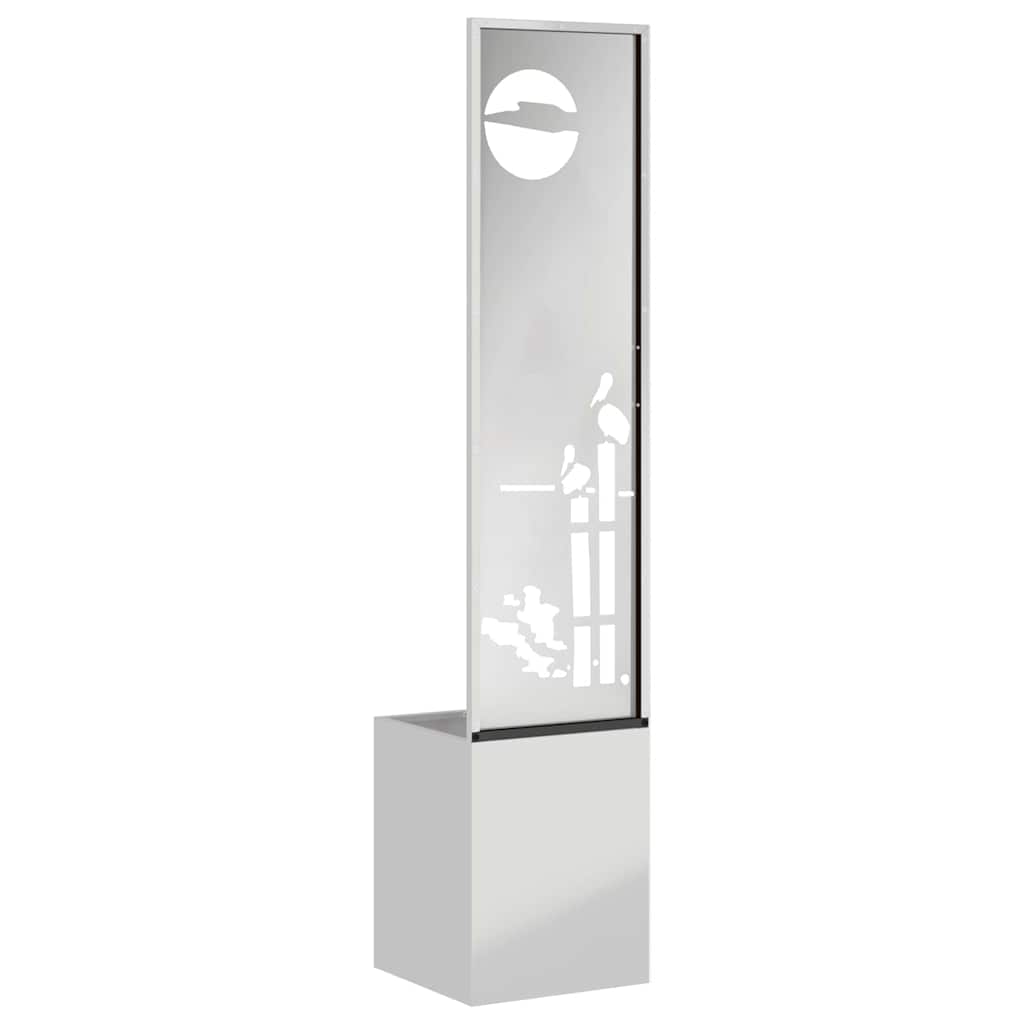 Trädgårds integritetsskärm Silver 32 x 140 cm Galvaniserat stål