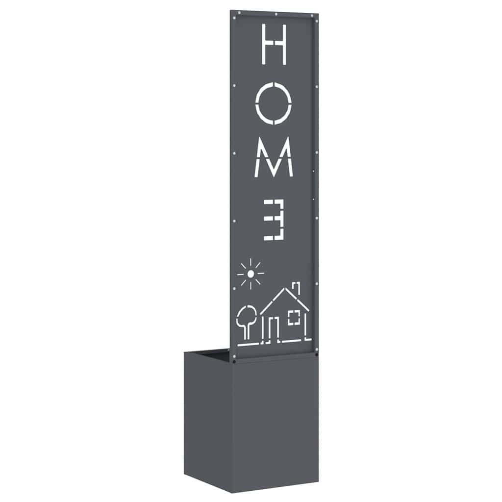 Trädgårds integritetsskärm Antracit 32 x 140 cm Kallvalsat stål