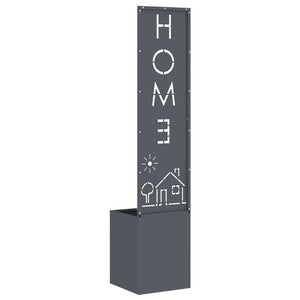 Trädgårds integritetsskärm Antracit 32 x 140 cm Kallvalsat stål