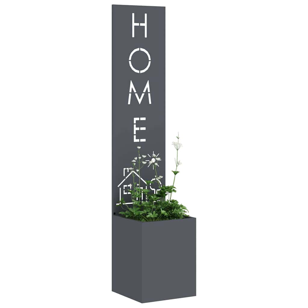 Trädgårds integritetsskärm Antracit 32 x 140 cm Kallvalsat stål