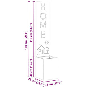 Trädgårds integritetsskärm Antracit 32 x 140 cm Kallvalsat stål