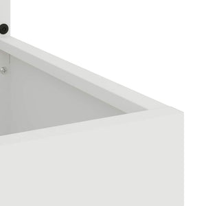 Trädgårds integritetsskärm Vit 50 x 140 cm Kallvalsat stål