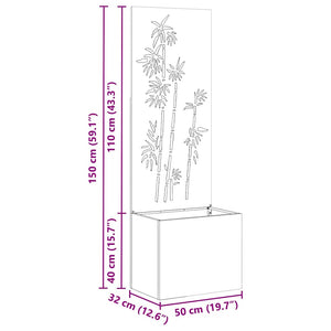 Trädgårds integritetsskärm Silver 50 x 140 cm Rostfritt stål