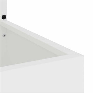 Trädgårds integritetsskärm Vit 50 x 140 cm Kallvalsat stål