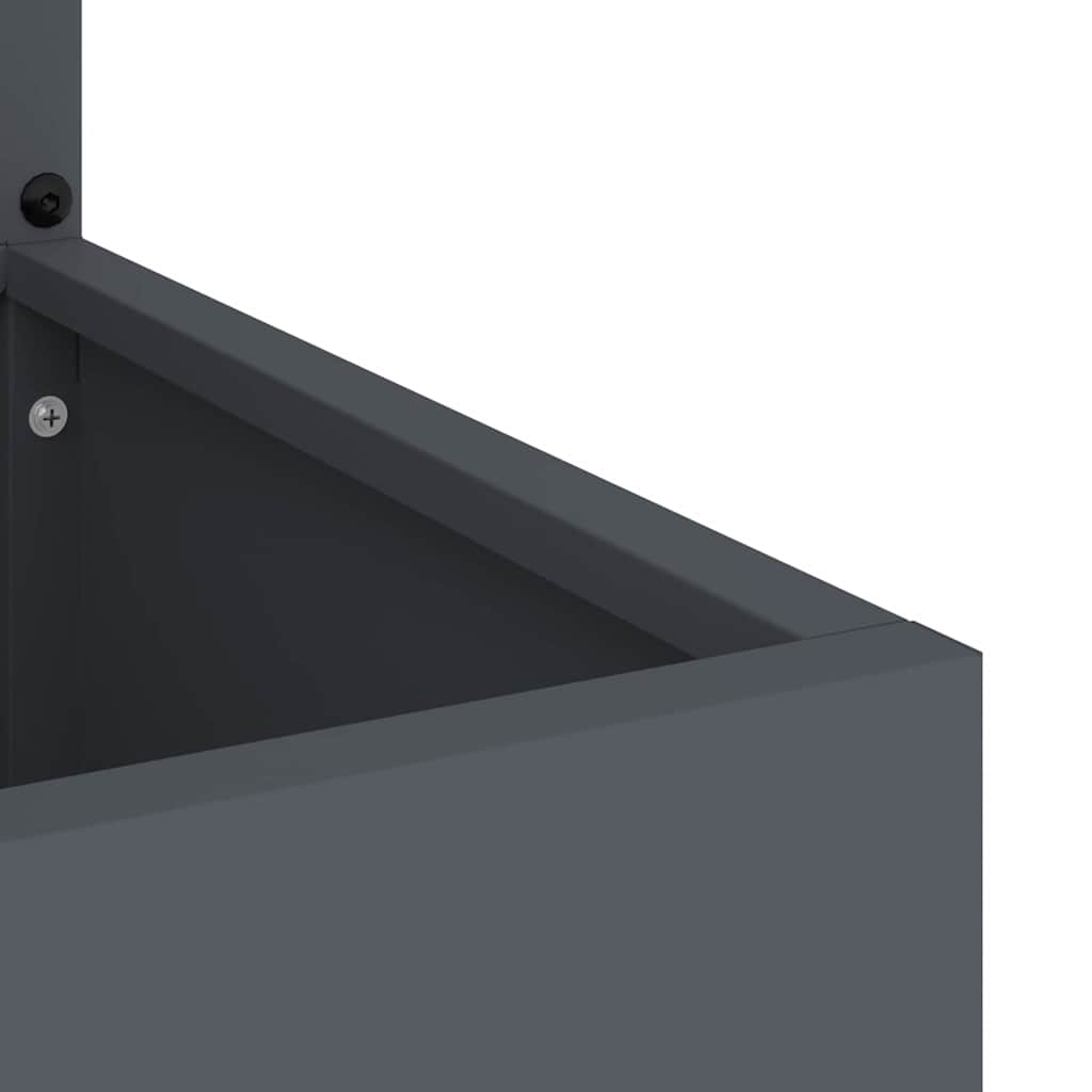 Trädgårds integritetsskärm Antracit 50 x 140 cm Kallvalsat stål