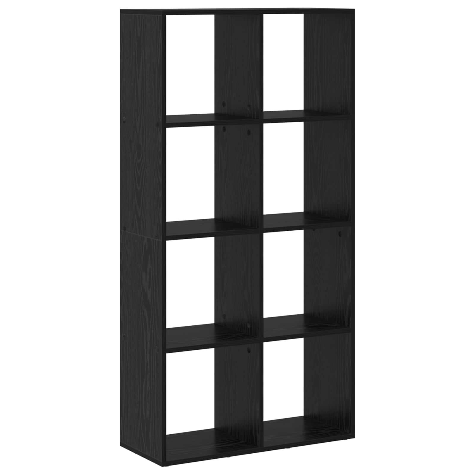 Bokskåp 8 nivåer 69,5 x 29 x 137,5 cm Konstruerat trä Svart Ek