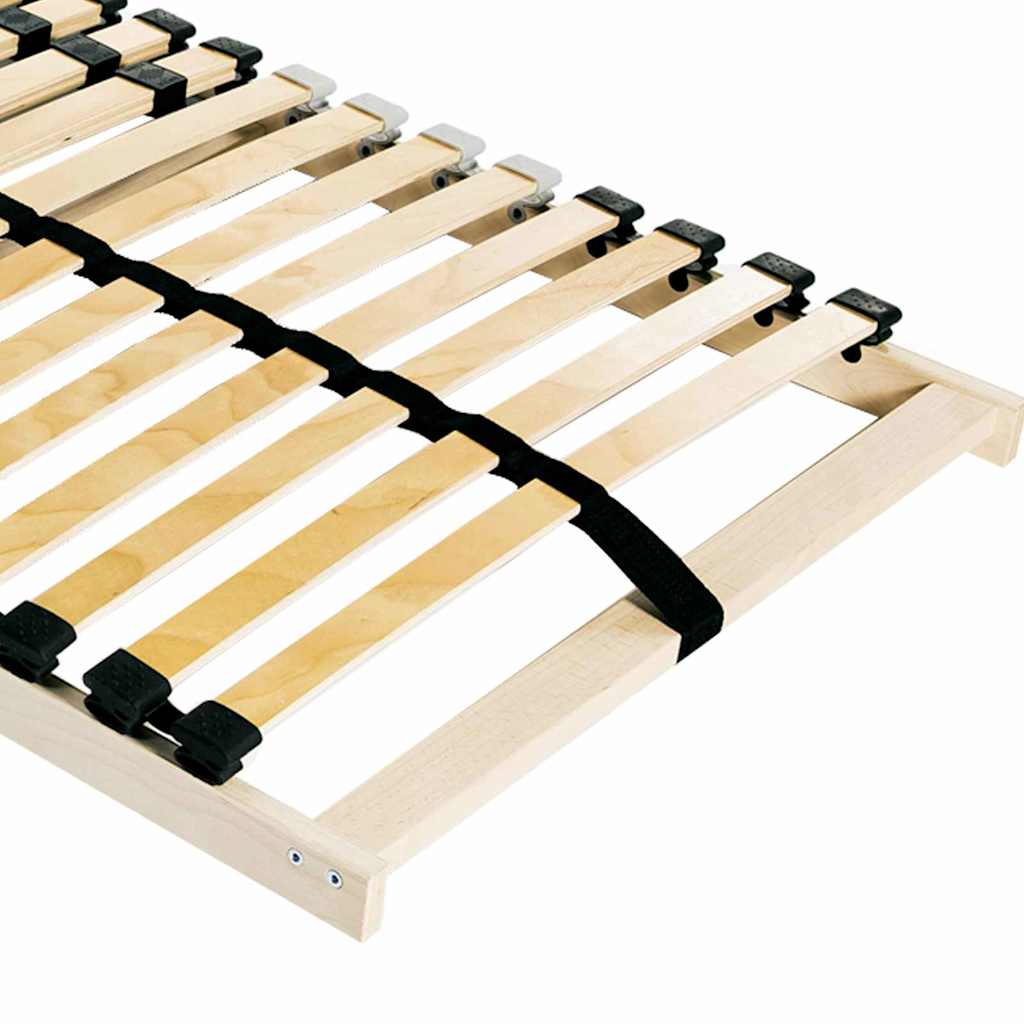 Ribbad sängbotten Brun 80 x 190 cm Massivt bokträ