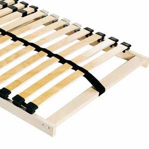 Ribbad sängbotten Brun 80 x 190 cm Massivt bokträ