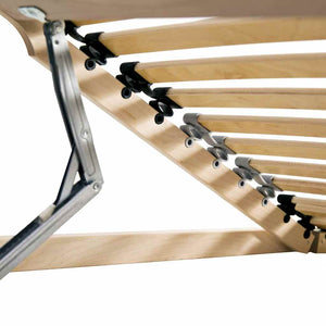 Ribbad sängbotten Brun 120 x 190 cm Massivt bokträ