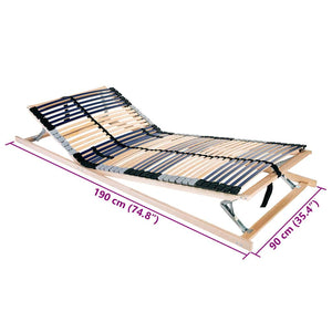 Ribbad sängbotten Brun 90 x 190 cm Massivt bokträ