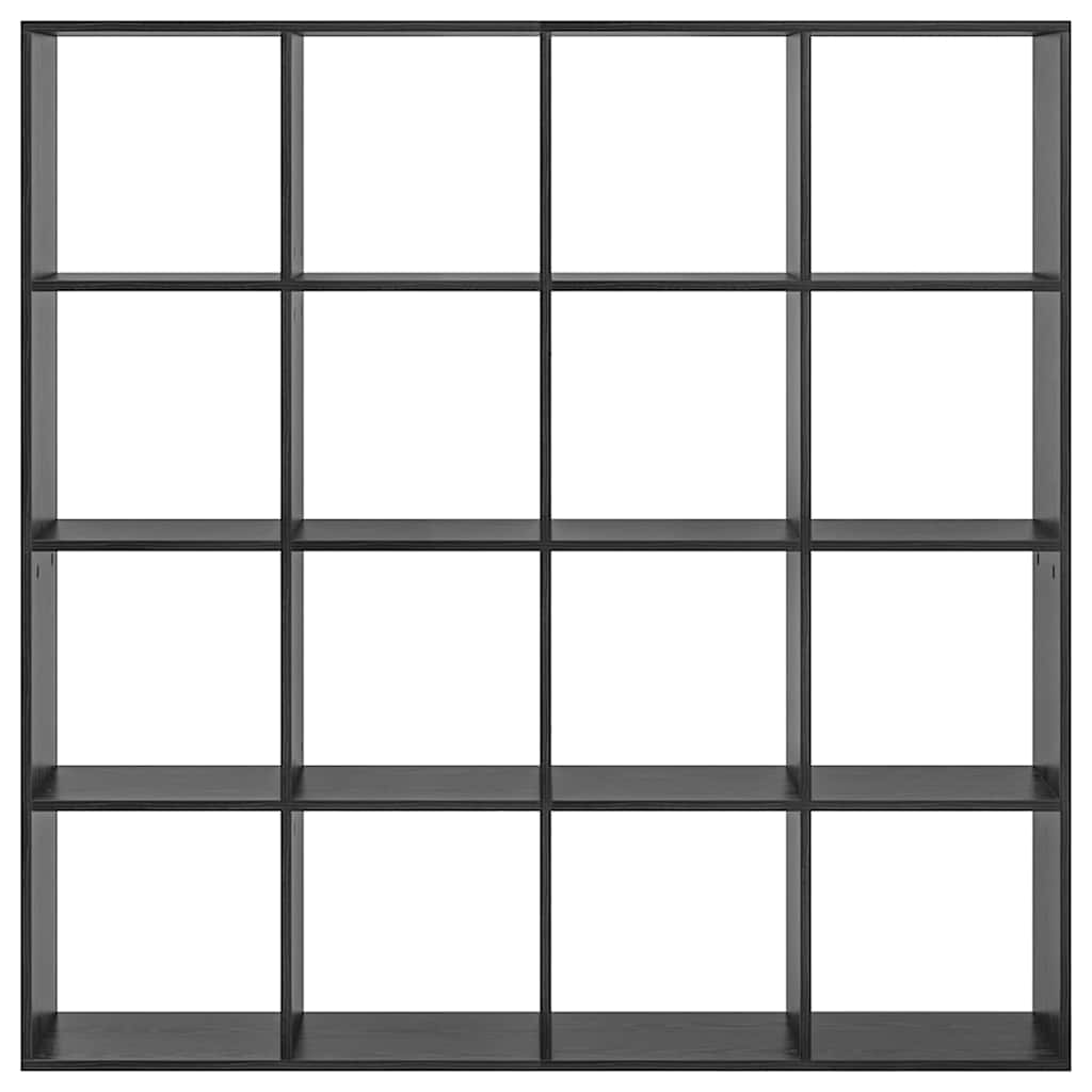 Bokskåp Svart Ek 137,5 x 29 x 137,5 cm Konstruerat trä