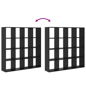 Bokskåp Svart Ek 137,5 x 29 x 137,5 cm Konstruerat trä