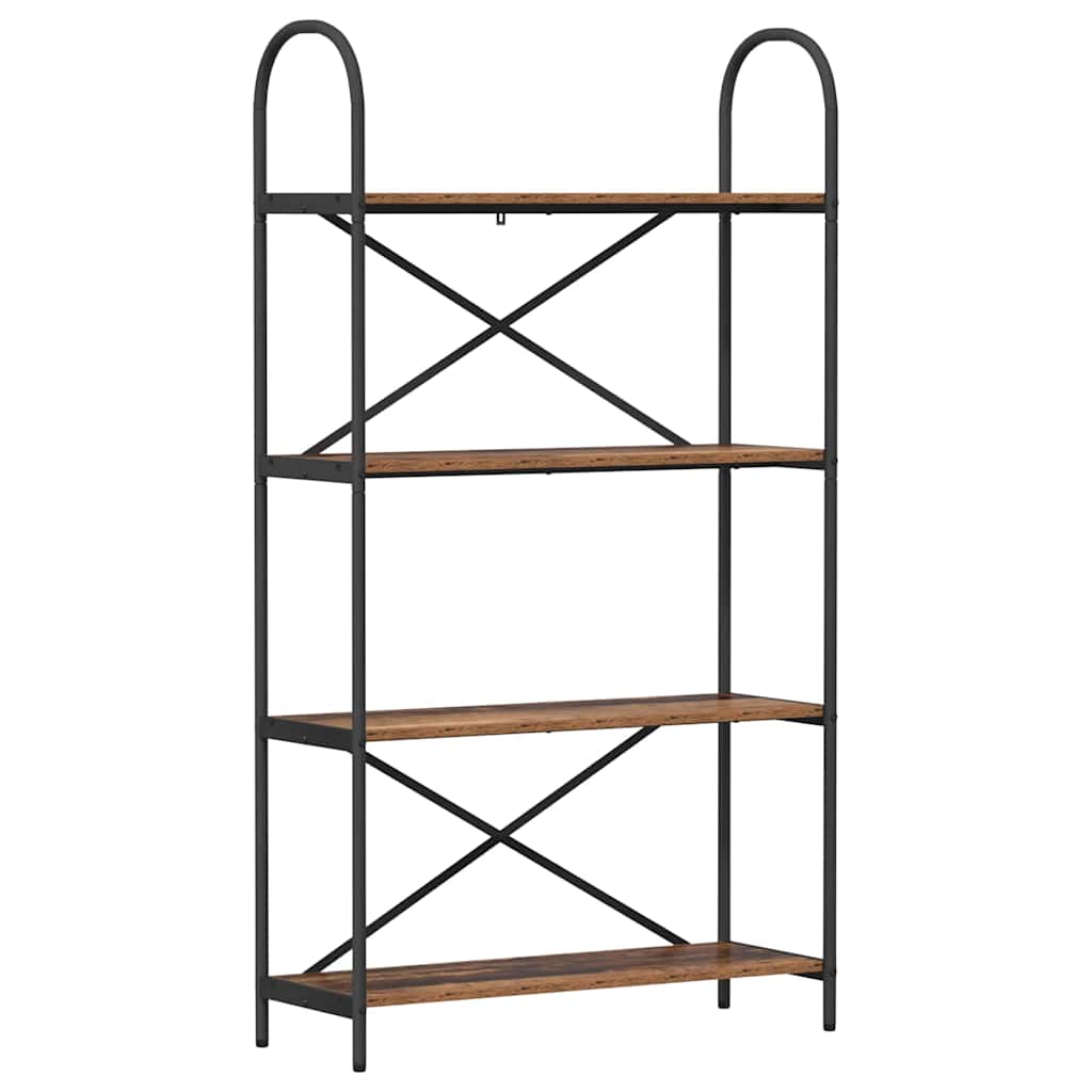 Hyllsystem 4 nivåer 80 x 30 x 146 cm Konstruerat trä