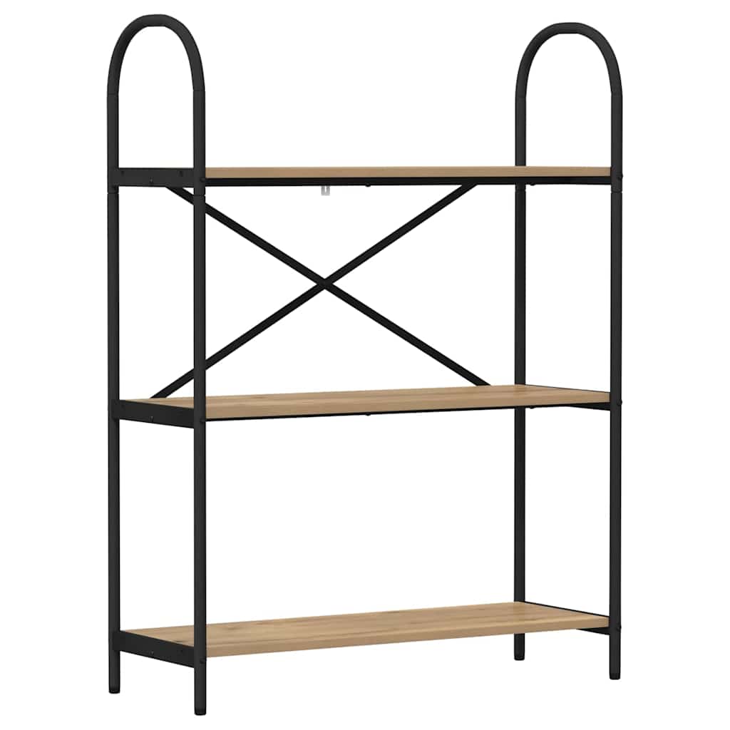 Hyllsystem 3 nivåer 80 x 30 x 109 cm Konstruerat trä Artisan Ek