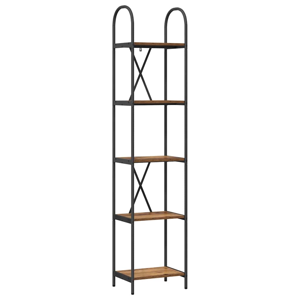 Hyllsystem 5 nivåer 40 x 30 x 183 cm Konstruerat trä