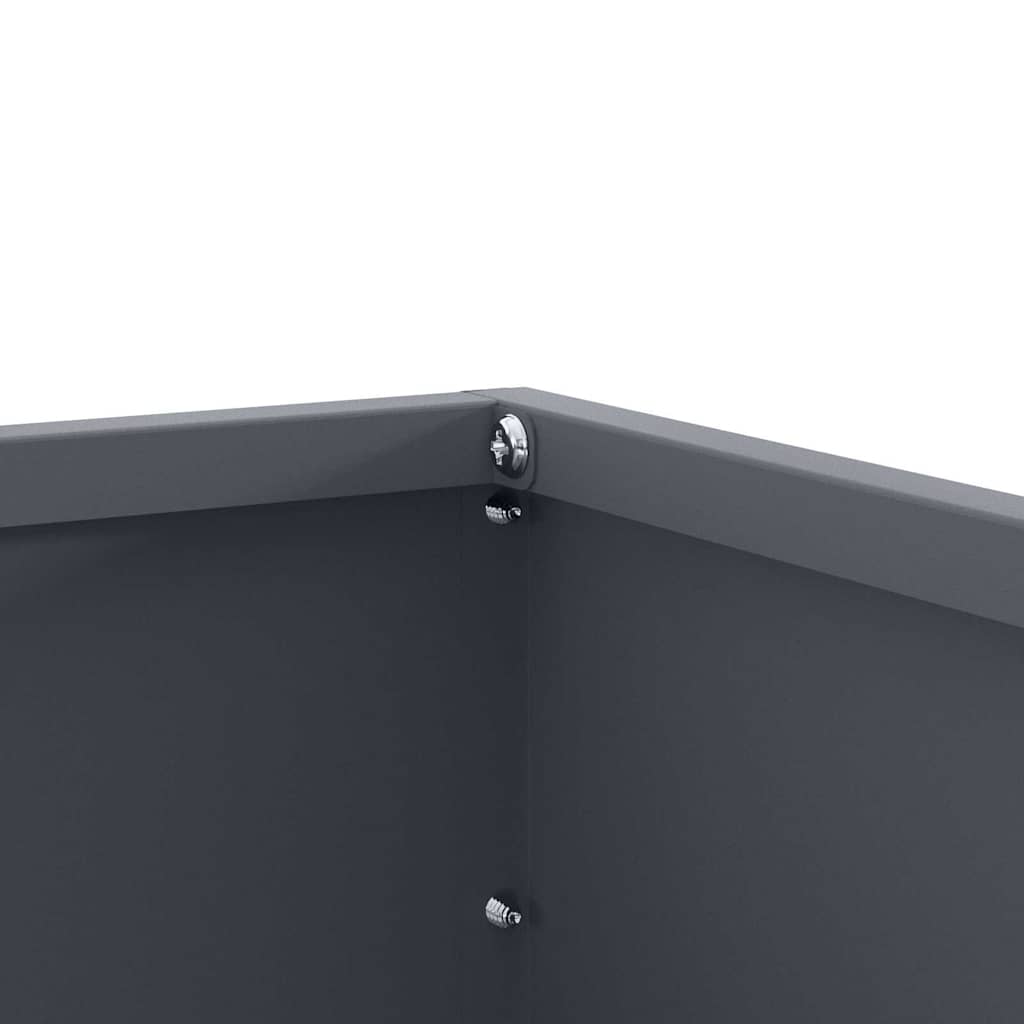 Kant för gräsmatta 6 pcs Antracit 60 x 60 x 13 cm Stål