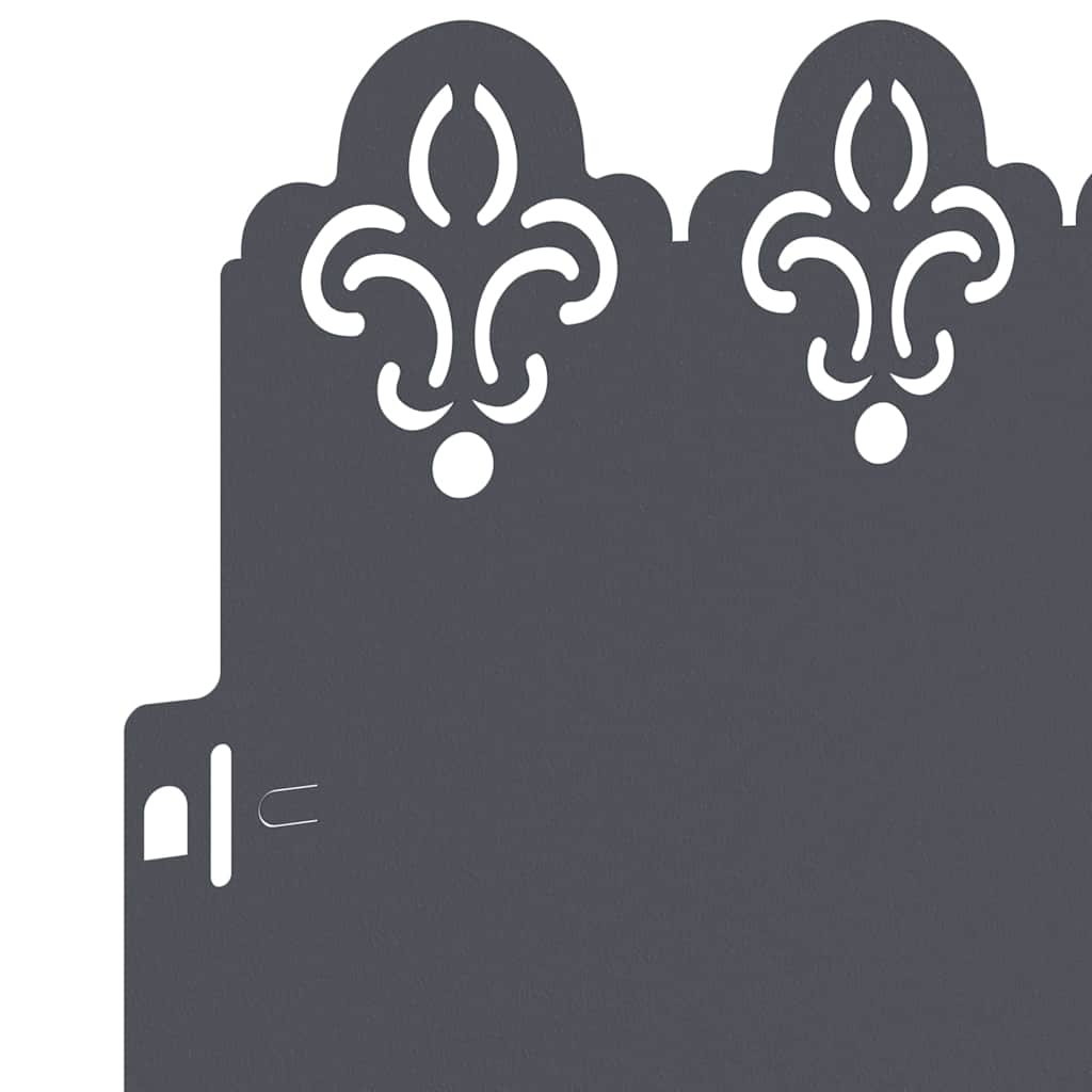 Gräskanter 20 pcs Antracit 103 x 0,05 x 22 cm Stål