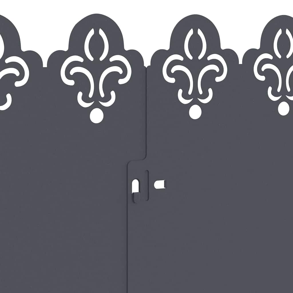 Gräskanter 20 pcs Antracit 103 x 0,05 x 22 cm Stål