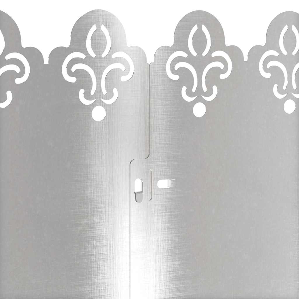 Gräskanter 20 pcs Silver 103 x 0,05 x 22 cm Rostfritt stål