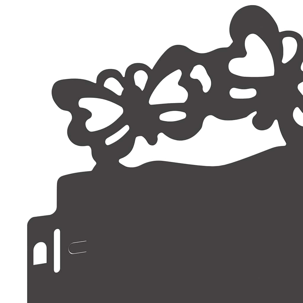 Gräskanter 30 pcs Svart 103 x 0,05 x 22 cm Stål