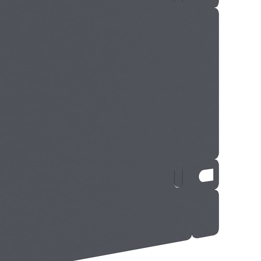 Gräskanter 10 pcs Antracit 103 x 0,05 x 22 cm Stål