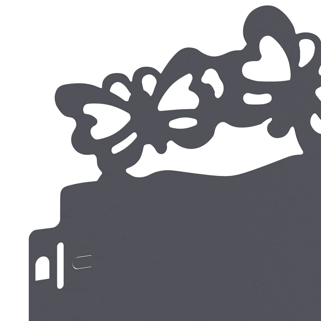 Gräskanter 10 pcs Antracit 103 x 0,05 x 22 cm Stål